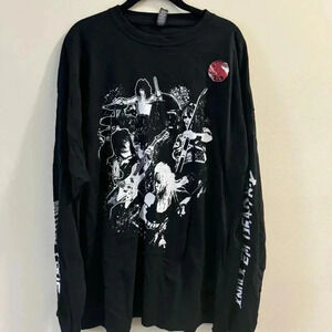 New Motley Crue Knock Em Dead Kid Long Sleeve Tee SZ XXL
